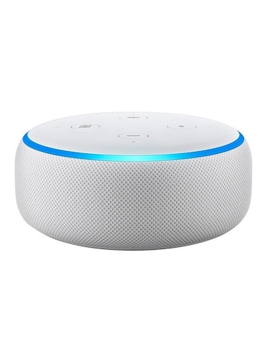 Dot (الجيل الثالث) ذكي معتمد تم ترميمه مع دعم Alexa باللون الأبيض الكربوني