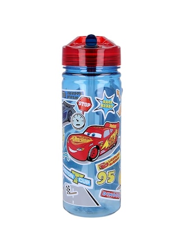 Stor Large Tritan Bottle 580Ml Cars Stickers, Multi Color