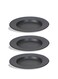 3-Pieces Non Stick Kunafa Set Black 22cm