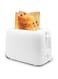 KAERDIYA Bread Toaster, 2 Slices, 220V, White, Home Plastic stainless steel Material can Toast Two Pieces Breakfast Bread Sandwich Light Food Maker (W)