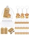 Rtteri 120 Pcs Bear Baby Shower Favors Bear Party Favors, Cute Bear Keychain with Organza Bags Thank You Kraft Tags and Rope for Guests Girls Boys Birthday Party Supplies Decorations (Brown, Stylish)