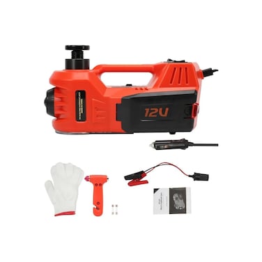 Hydraulic Jack 5T 12V Electric Jack Set with Inflatable Pump and LED Light 4-in-1
