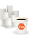 HZYH 100 Count Paper Cups 6 Oz, Leak-Free Food Safe Cups, Disposable Paper Coffee Cups, White Hot/Cold Beverage Drinking Cups For Water Juice Or Tea, Office Party Home Travel