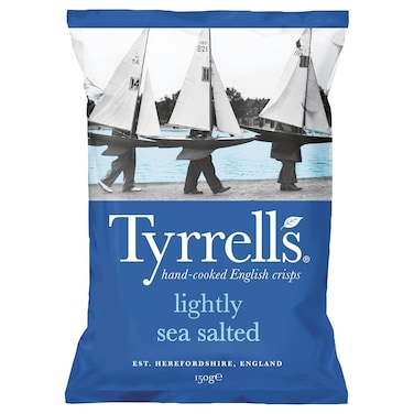 Tyrrells Lightly Sea Salted Crisps, 150g