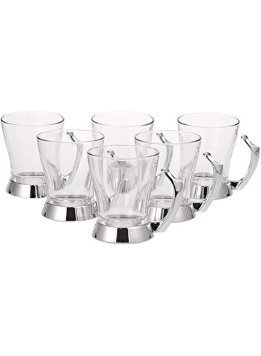 Regent Lux Tea Mug - 6 Pieces,Clear