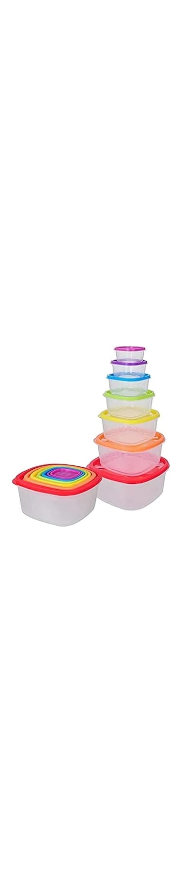 Saqoware Lock and Airtight Divided Lunch Box, Multicolor