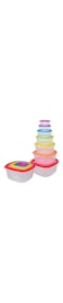 Saqoware Lock and Airtight Divided Lunch Box, Multicolor