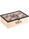 AKDC Wooden Snack Box Comp. 16Cm X 24Cm X 7Cm Cream And Black
