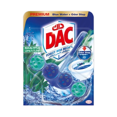 Dac Blue Active Toilet Rim Block Eucalyptus 50g