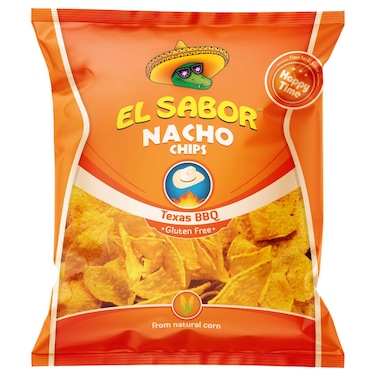 إل سابور   رقائق الناتشو بنكهة شواء تكساس، 100 غرام