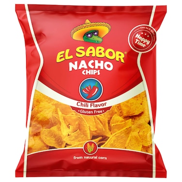 إل سابور  رقائق ناتشو بالفلفل الحار ، 100 غرام