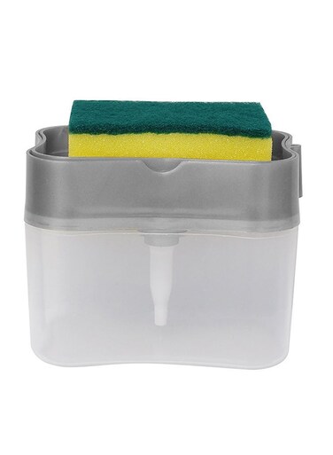 Sponge Soap Dispenser Grey 9.1x10.2x14cm