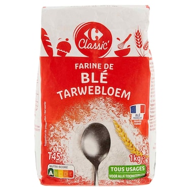 Carrefour Classic Wheat Flour T45, 1kg
