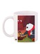 Panda Bear Printed Coffee Mug White/Brown/Red 11ounce