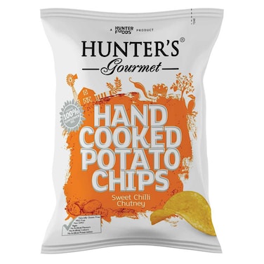 Hunter's Gourmet Sweet Chilly Chutney Hand Cooked Potato Chips, 125g