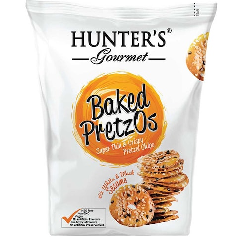 Hunters Gourmet Baked Pretzos with White and Black Sesame, 180g price ...