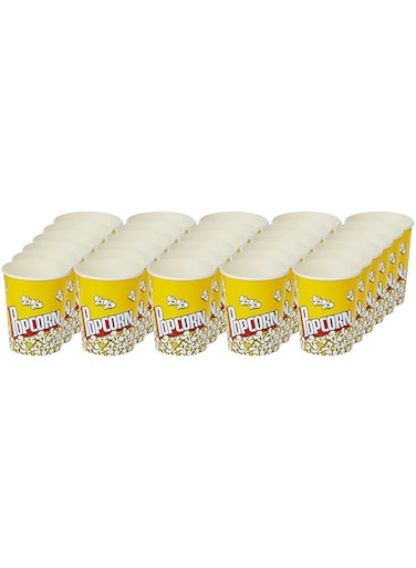 Anliswalker 30PCS Disposable Leak-Free Stackable Paper Popcorn Cups Buckets Boxes Containers for Carnivals,Parties,Movie Night,32oz
