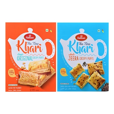 Haldiram's Crispy Puff Mild Masala Khari, 200g Pack of 2