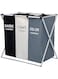 ECVV Laundry Basket, three-color laundry sorter 3 section, collapsible laundry baskets with Waterproof Oxford Bags and Aluminum Frame, Washing Clothes Storage for Home, Dormitary