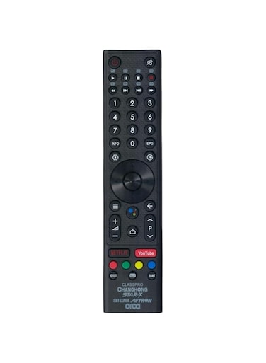 Replacement Remote Control Compatible For ClassPro TV, Changhong TV, Star X TV, Aftron TV, LCD LED