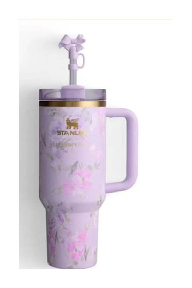 Love Shack Fancy H2.0 Flow State 40oz Purple Rose Tumbler