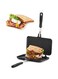 Silk Route Non-Stick Sandwich Maker and Panini Press for Grilling Delicious Sandwiches, Aluminum Flip Pan for Home and Camping Cooking