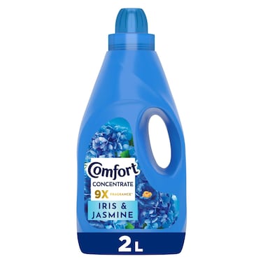 Comfort Concentrate Fabric Softener, Iris &amp; Jasmine, 9x fragrance, 2L