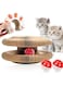 JIGCEN Kitty Kurlz Magic Organ Cat Scratcher Board Foldable Accordion Cats Toy Magic Organ Cat Scratch Board with Bell Balls and Track Adventure