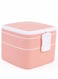 Prickly Pear Bento Box Pink Lunchbox, 2 Layer with Handle for Meals on the Go