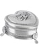 Sorandy Heart Shape Vintage Metal Jewelry Box, Classic Metal Antique Ring Box, Trinket Storage Organizer Chest with Antique Flower Carved, Christmas Gift Earrings Box for Girl, Silver