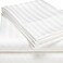 INFINI HOMES White &amp; Stripe Cotton Flat Bedsheet Double 220X240 CM with 2 Pillow Covers 50X75 CM - Premium Quality Soft and Breathable Fabric for Luxurious Comfort