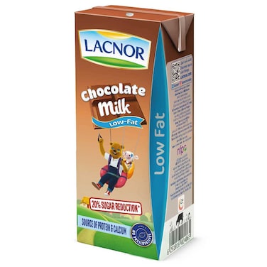 لاكنور حليب شوكولاطه قليل الدسم معقم بدرجة حرارة عالية، 180 ملل