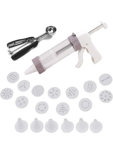 20-Piece Cookie Press Set One Press Hand Pie Maker for Various Themed Party Potluck (Size : B)