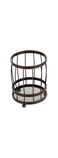 ECVV Metal Circular Storage Basket Kitchen Heavy Utensil Holder Storage Rack Chopsticks Holder Round   Chopsticks   Fork   Spoon   Storage   Black