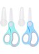 Baby Food Scissors - Portable Shears - Healthy Food Cutter with Dust Cover and Storage Case - Cuts Meat, Chicken, Vegetables, Fruits (2-Pack)
