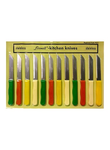 12-Piece German Fruit Knife Set Multicolour 18cm