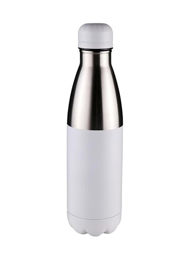 Larsen Stainless steel water bottle Classic double walled vacuum insulated water bottle Leak proof 500 ML White