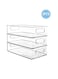 3-Piece Clear Stackable Pantry Food Storage Bins Fridge,Cabinet Kitchen Organization and Storage Fridge Organizers and Storage Clear