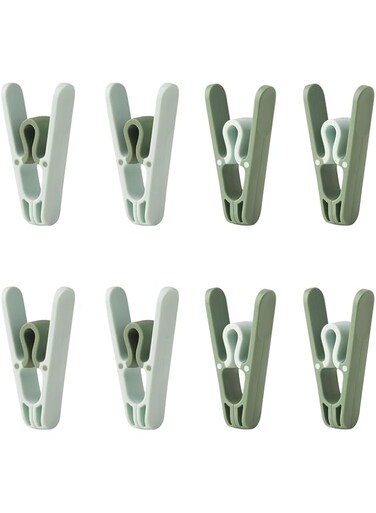 BS Case Ikeaa SLIBB Clothes Pegs, Green, Polypropylene Plastic, Acetal Plastic Spring, Easy Open, Wide Opening for Thick Garments