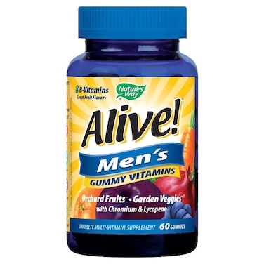 Nature's Way Alive! Men's Fruit Flavoured Gummy Multivitamin, 60 Gummies