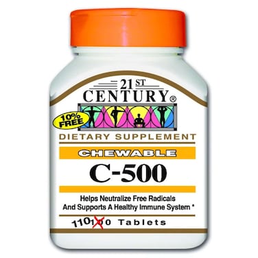 21st Century Vitamin C Orange Chewable 500mg 110 Tablets