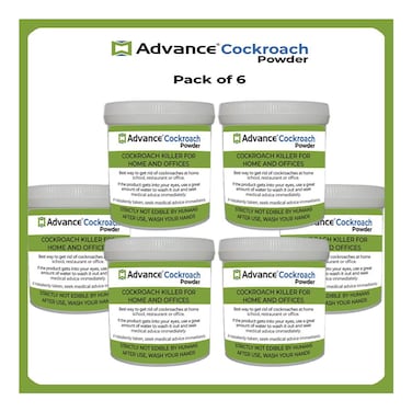 Advance Pack Of 6 Pest Powder Highly Effective Cockroach &amp; Crawling Insects Killer For Indoor &amp; Outdoor Use 100g
