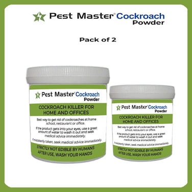 Pest Master Pack Of 2 Roach Insect Pest Control Powder Indoor &amp; Outdoor Use 100g