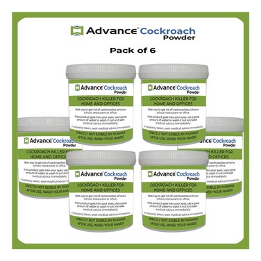 Advance Pack Of 6 Pest Powder Highly Effective Cockroach &amp; Crawling Insects Killer For Indoor &amp; Outdoor Use 100g
