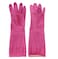 Lock &amp; Lock Rubber Gloves (36 cm, Medium, Pink)