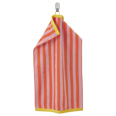 Hand Towel Orange/Pink Striped 40X70 Cm