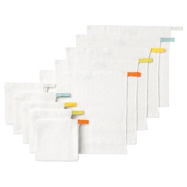 Washcloth Pack Of 10 White 30X30 Cm