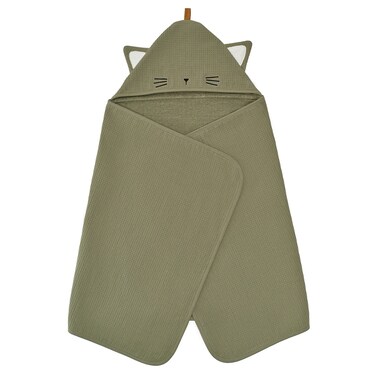 Baby Towel With Hood Green 60X125 Cm