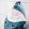 Towel With Hood Shark-Shaped/Blue-Grey 70X140 Cm