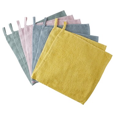 Washcloth Multicolour Pack Of 8 30X30 Cm